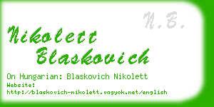 nikolett blaskovich business card